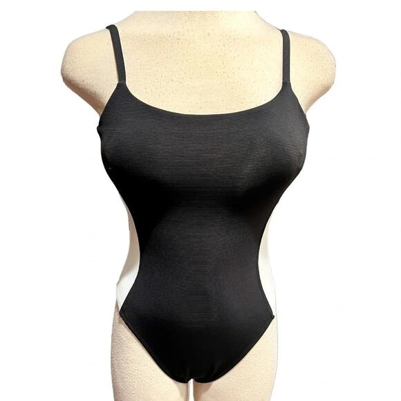WILO The Label Black/White Color block  One Piece Swimsuit Size S NWT - Picture 2 of 7